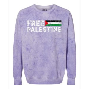 Palestine flag Palestine Free Palestine Gaza Flag Colorblast Crewneck Sweatshirt