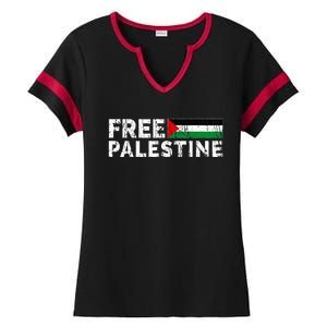 Palestine flag Palestine Free Palestine Gaza Flag Ladies Halftime Notch Neck Tee