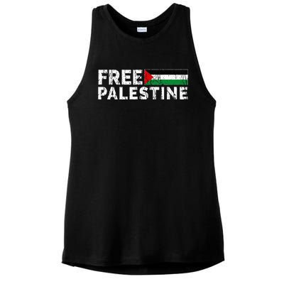 Palestine flag Palestine Free Palestine Gaza Flag Ladies PosiCharge Tri-Blend Wicking Tank