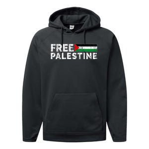 Palestine flag Palestine Free Palestine Gaza Flag Performance Fleece Hoodie