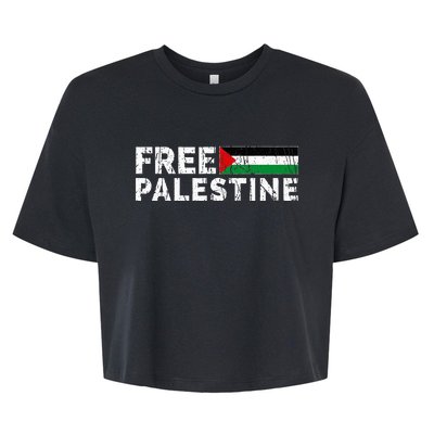 Palestine flag Palestine Free Palestine Gaza Flag Bella+Canvas Jersey Crop Tee