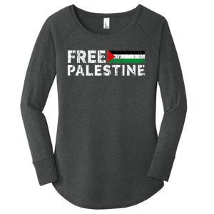 Palestine flag Palestine Free Palestine Gaza Flag Women's Perfect Tri Tunic Long Sleeve Shirt