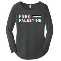 Palestine flag Palestine Free Palestine Gaza Flag Women's Perfect Tri Tunic Long Sleeve Shirt