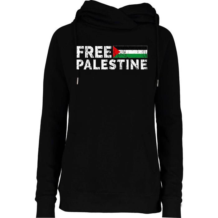 Palestine flag Palestine Free Palestine Gaza Flag Womens Funnel Neck Pullover Hood