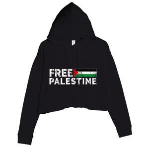 Palestine flag Palestine Free Palestine Gaza Flag Crop Fleece Hoodie