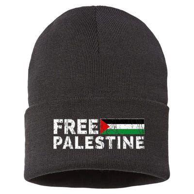 Palestine flag Palestine Free Palestine Gaza Flag Sustainable Knit Beanie