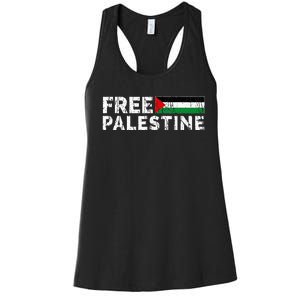 Palestine flag Palestine Free Palestine Gaza Flag Women's Racerback Tank