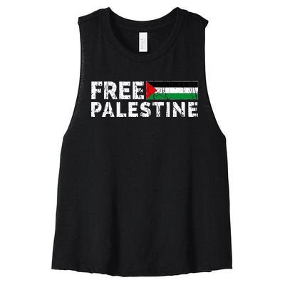 Palestine flag Palestine Free Palestine Gaza Flag Women's Racerback Cropped Tank