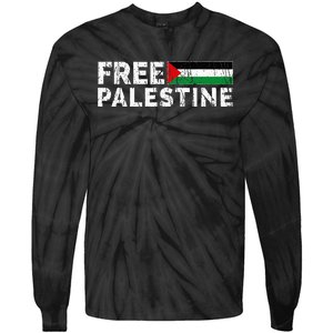 Palestine flag Palestine Free Palestine Gaza Flag Tie-Dye Long Sleeve Shirt