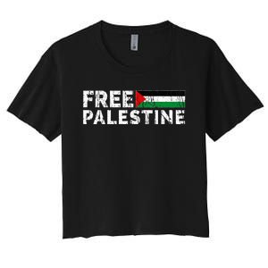 Palestine flag Palestine Free Palestine Gaza Flag Women's Crop Top Tee