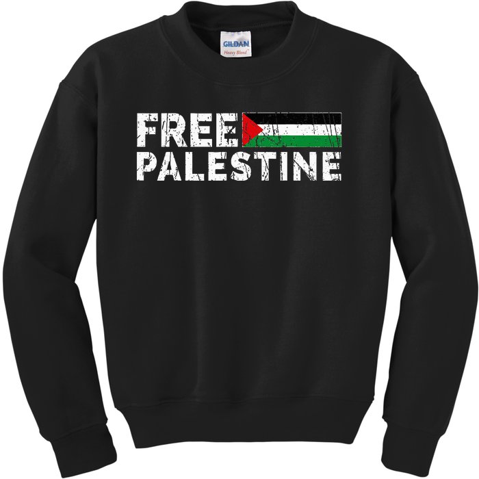 Palestine flag Palestine Free Palestine Gaza Flag Kids Sweatshirt