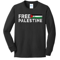 Palestine flag Palestine Free Palestine Gaza Flag Kids Long Sleeve Shirt