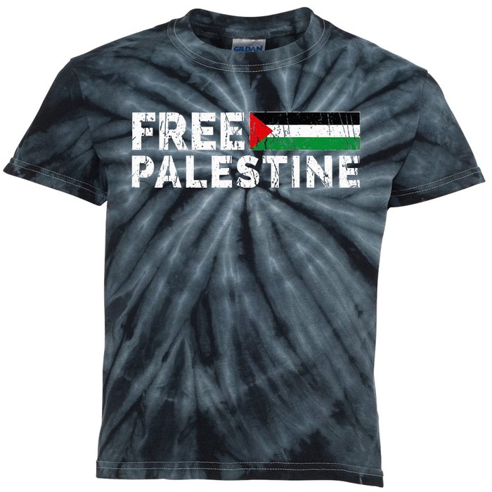 Palestine flag Palestine Free Palestine Gaza Flag Kids Tie-Dye T-Shirt