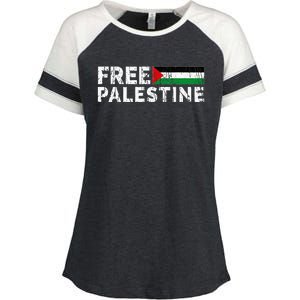 Palestine flag Palestine Free Palestine Gaza Flag Enza Ladies Jersey Colorblock Tee