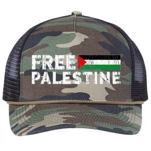 Palestine flag Palestine Free Palestine Gaza Flag Retro Rope Trucker Hat Cap