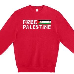 Palestine flag Palestine Free Palestine Gaza Flag Premium Crewneck Sweatshirt