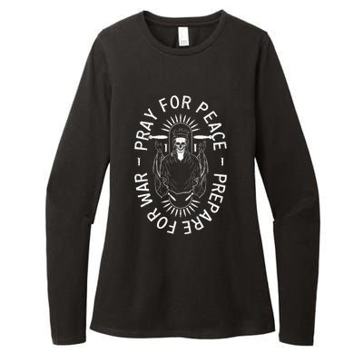 Pray For Peace Prepare For War Womens CVC Long Sleeve Shirt