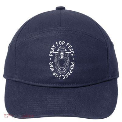 Pray For Peace Prepare For War 7-Panel Snapback Hat