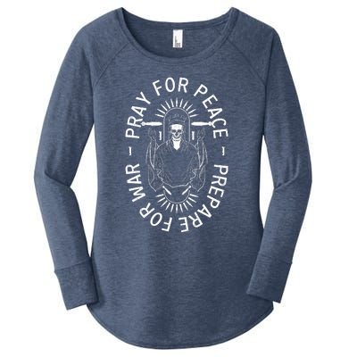 Pray For Peace Prepare For War Women's Perfect Tri Tunic Long Sleeve Shirt