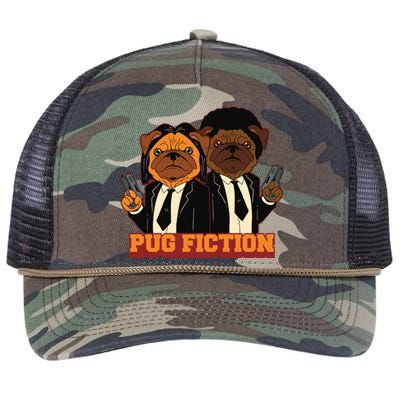 Pug Fiction Retro Rope Trucker Hat Cap