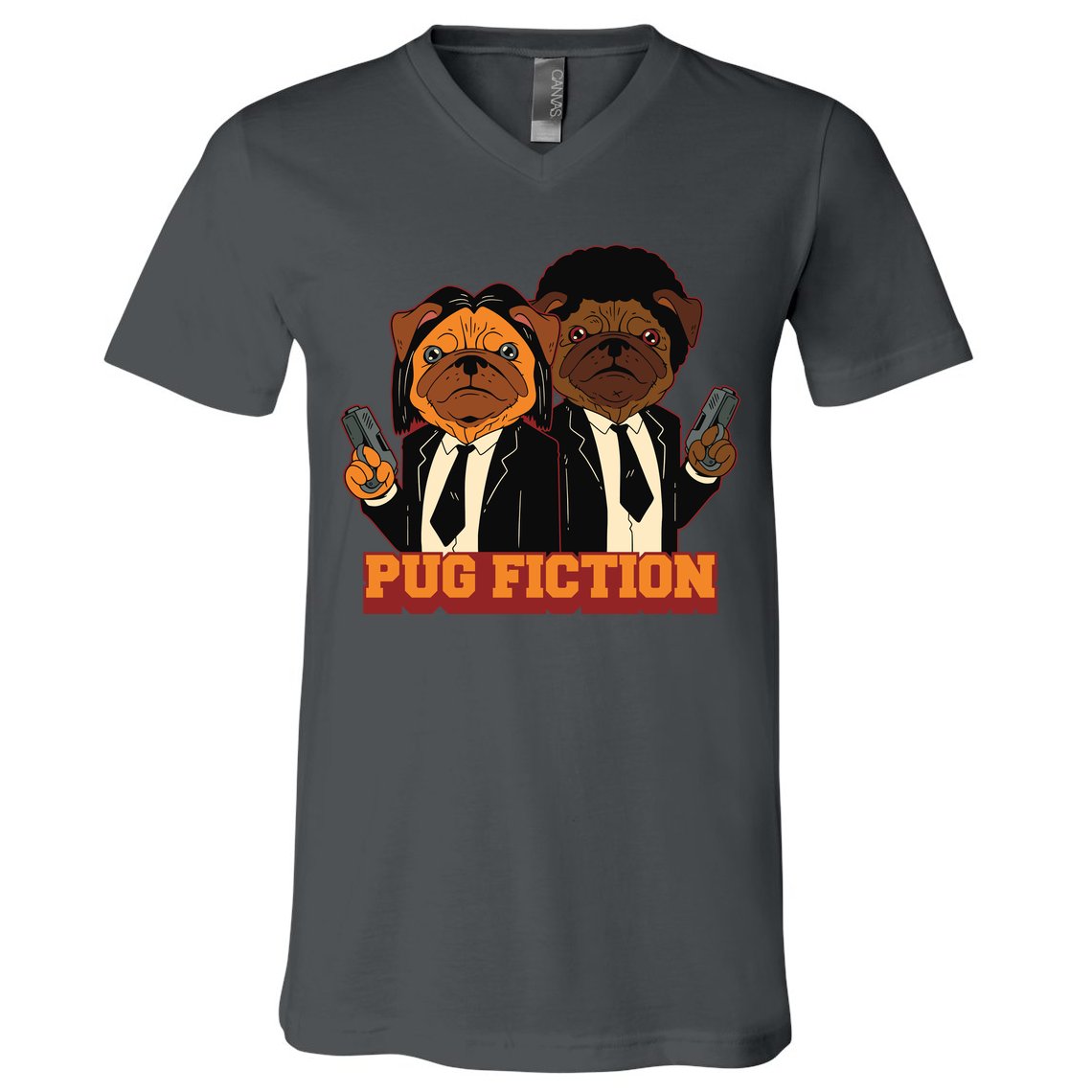 Pug Fiction V-Neck T-Shirt