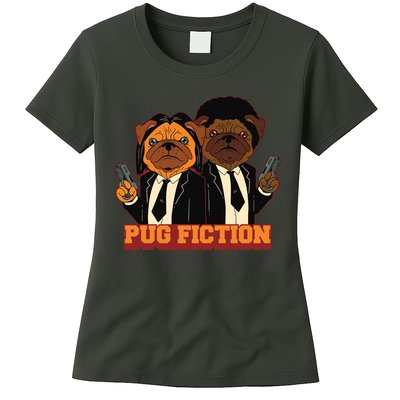 Pug Fiction Womens T-Shirt