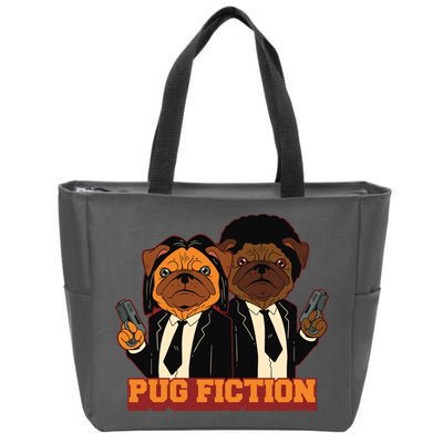 Pug Fiction Zip Tote Bag