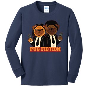 Pug Fiction Kids Long Sleeve Shirt