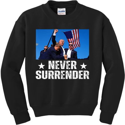 Pray For President Trump Never Surrender God Bless Trump Kids Sweatshirt