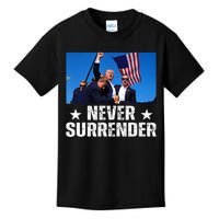 Pray For President Trump Never Surrender God Bless Trump Kids T-Shirt