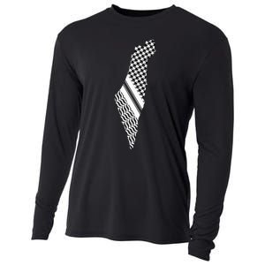 Palestine Free Palestine Free Gaza Palestine Flag Arabic Cooling Performance Long Sleeve Crew