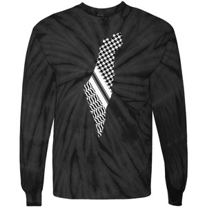 Palestine Free Palestine Free Gaza Palestine Flag Arabic Tie-Dye Long Sleeve Shirt