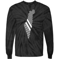 Palestine Free Palestine Free Gaza Palestine Flag Arabic Tie-Dye Long Sleeve Shirt