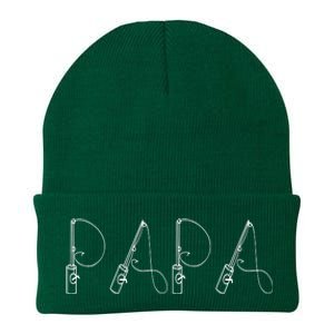 Papa Fishing Knit Cap Winter Beanie