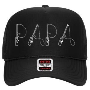 Papa Fishing High Crown Mesh Back Trucker Hat