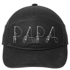 Papa Fishing 7-Panel Snapback Hat