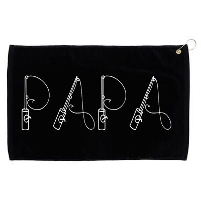 Papa Fishing Grommeted Golf Towel