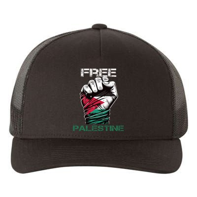 Palestine Free Palestine In Arabic Free Gaza Palestine Flag Design Yupoong Adult 5-Panel Trucker Hat