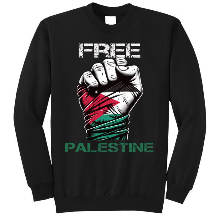 Palestine Free Palestine In Arabic Free Gaza Palestine Flag Design Sweatshirt