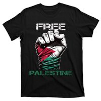 Palestine Free Palestine In Arabic Free Gaza Palestine Flag Design T-Shirt