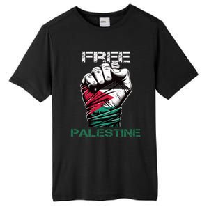 Palestine Free Palestine In Arabic Free Gaza Palestine Flag Design Tall Fusion ChromaSoft Performance T-Shirt