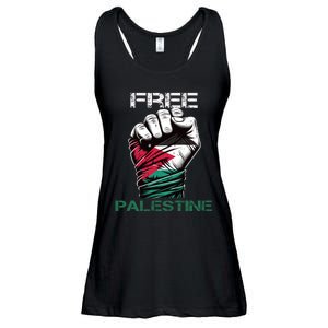 Palestine Free Palestine In Arabic Free Gaza Palestine Flag Design Ladies Essential Flowy Tank