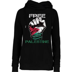 Palestine Free Palestine In Arabic Free Gaza Palestine Flag Design Womens Funnel Neck Pullover Hood