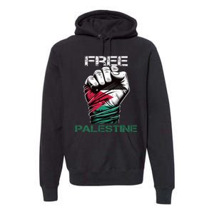 Palestine Free Palestine In Arabic Free Gaza Palestine Flag Design Premium Hoodie