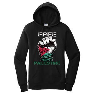 Palestine Free Palestine In Arabic Free Gaza Palestine Flag Design Women's Pullover Hoodie