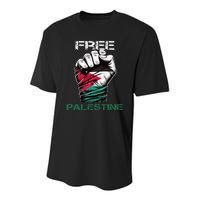 Palestine Free Palestine In Arabic Free Gaza Palestine Flag Design Youth Performance Sprint T-Shirt