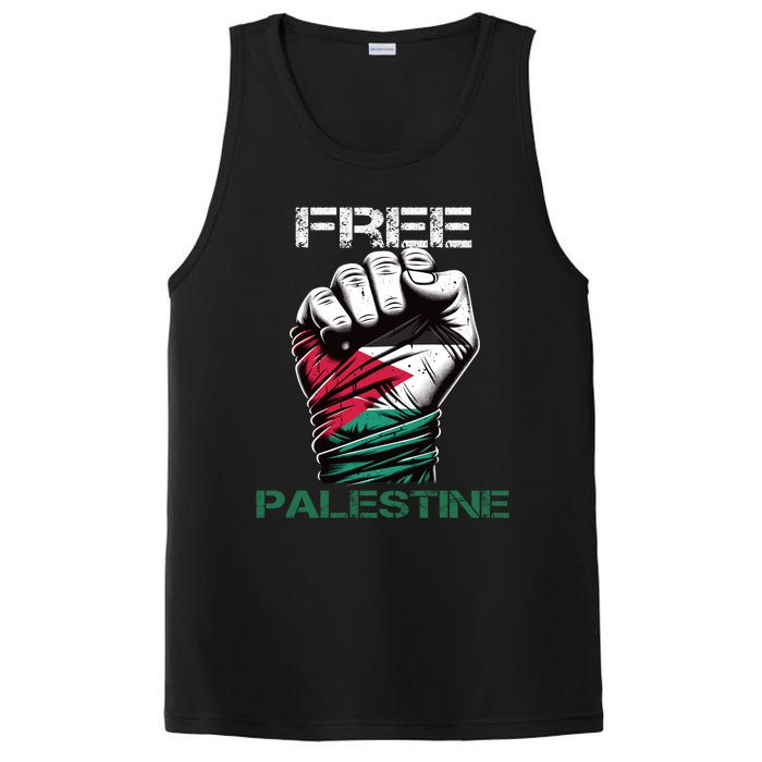 Palestine Free Palestine In Arabic Free Gaza Palestine Flag Design PosiCharge Competitor Tank