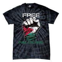 Palestine Free Palestine In Arabic Free Gaza Palestine Flag Design Tie-Dye T-Shirt