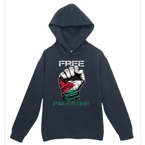 Palestine Free Palestine In Arabic Free Gaza Palestine Flag Design Urban Pullover Hoodie