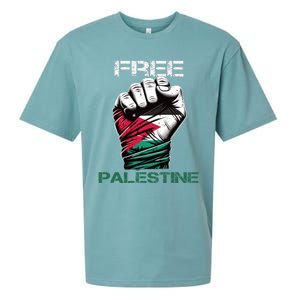 Palestine Free Palestine In Arabic Free Gaza Palestine Flag Design Sueded Cloud Jersey T-Shirt